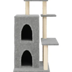 MAISON EXCLUSIVE - Arbre à chat avec griffoirs en sisal gris clair 97 cm