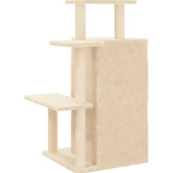 MAISON EXCLUSIVE - Arbre à chat avec griffoirs en sisal crème 97 cm