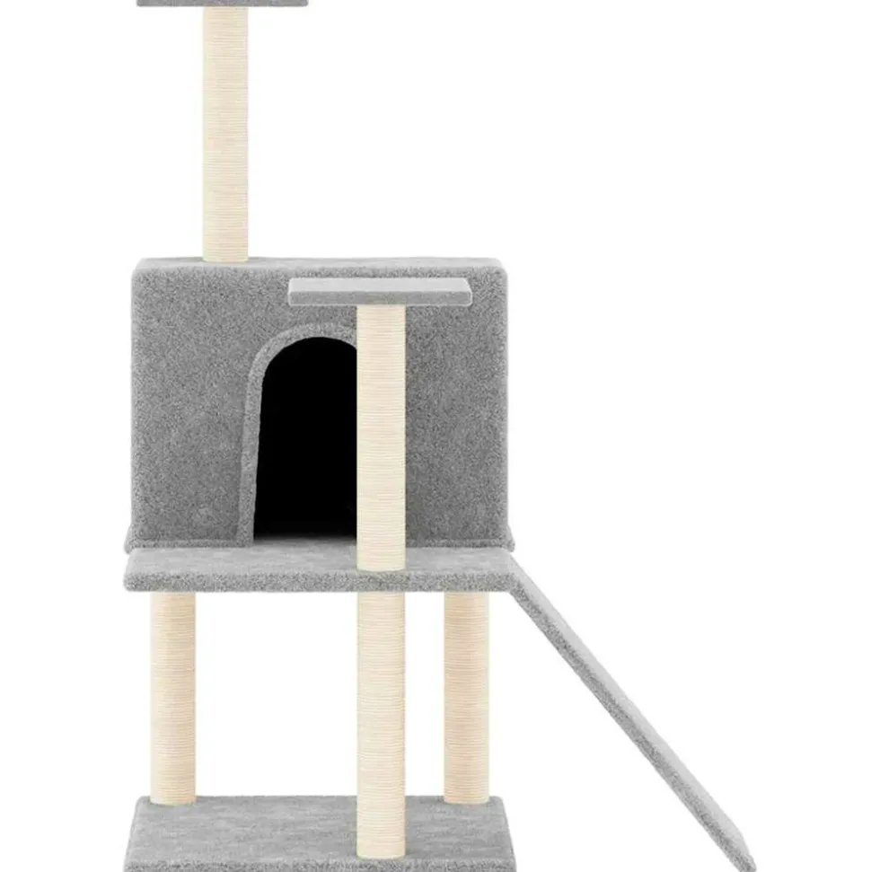 MAISON EXCLUSIVE - Arbre à chat avec griffoirs en sisal gris clair 109 cm