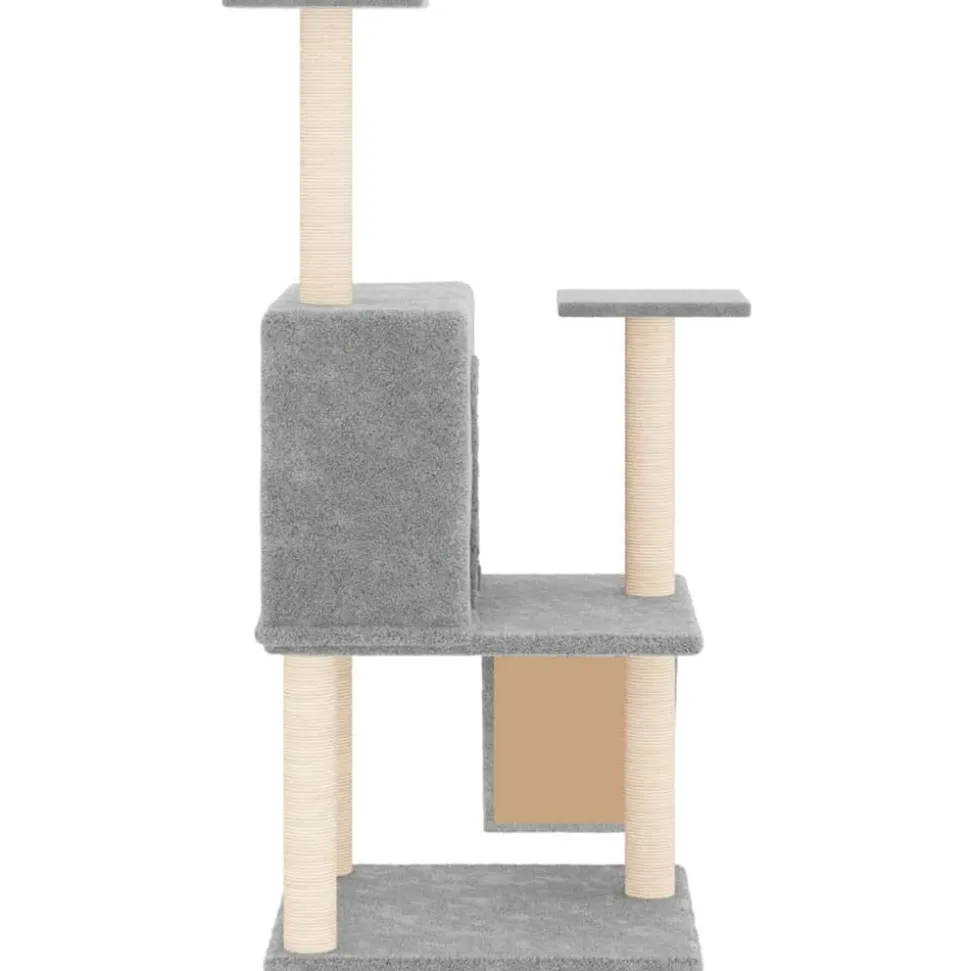 MAISON EXCLUSIVE - Arbre à chat avec griffoirs en sisal gris clair 109 cm