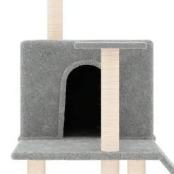 MAISON EXCLUSIVE - Arbre à chat avec griffoirs en sisal gris clair 109 cm