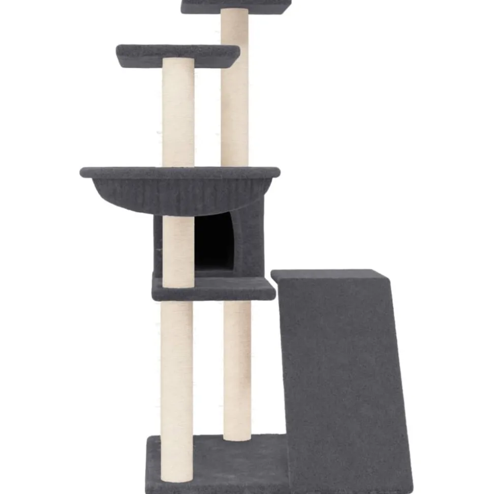 MAISON EXCLUSIVE - Arbre à chat avec griffoirs en sisal gris foncé 94 cm
