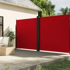 MAISON EXCLUSIVE - Auvent latéral rétractable rouge 220x1200 cm