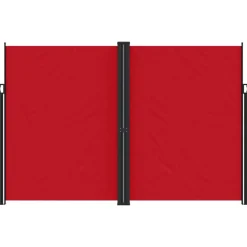 MAISON EXCLUSIVE - Auvent latéral rétractable rouge 220x1200 cm