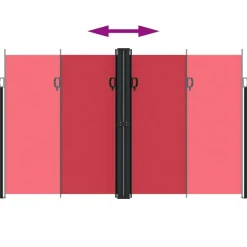 MAISON EXCLUSIVE - Auvent latéral rétractable rouge 200x1200 cm