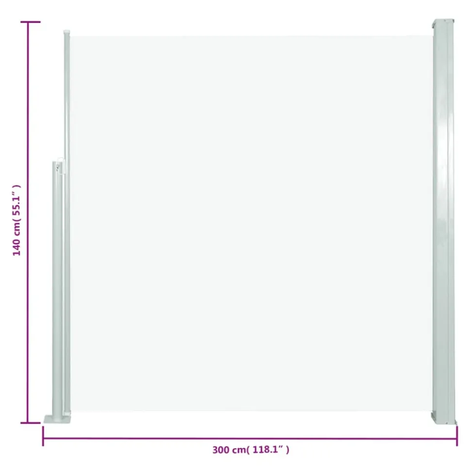 MAISON EXCLUSIVE - Auvent latéral rétractable de patio 140x300 cm crème