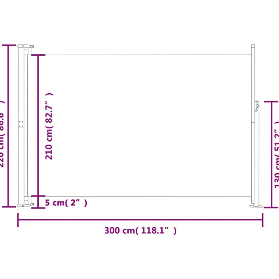 MAISON EXCLUSIVE - Auvent latéral rétractable de patio 220x300 cm noir