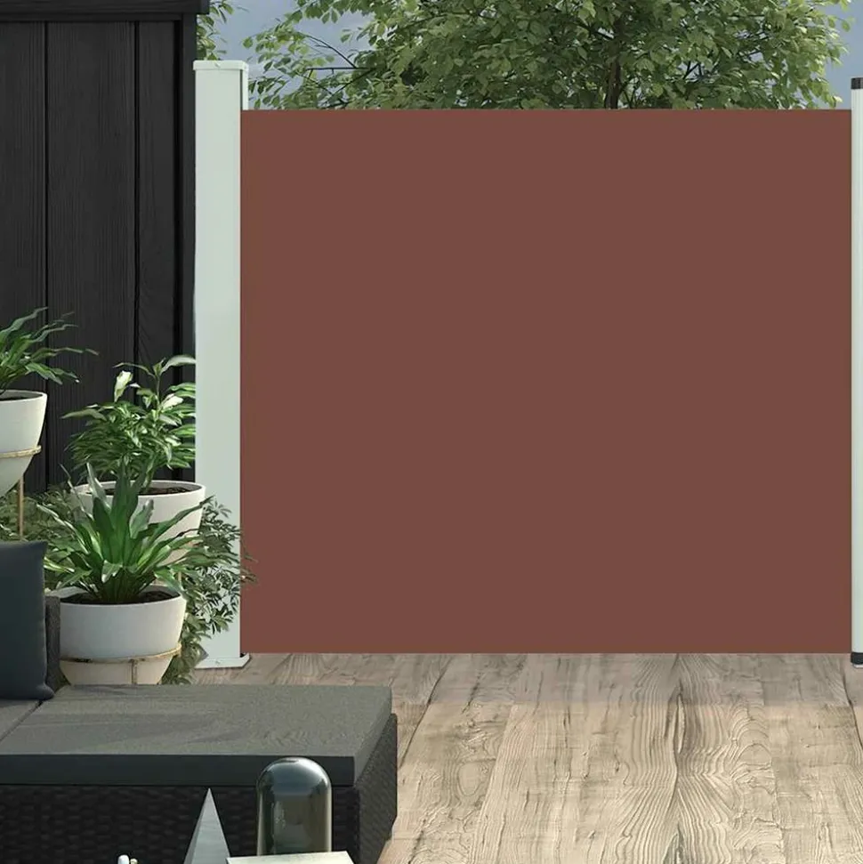 MAISON EXCLUSIVE - Auvent latéral rétractable de patio 100x300 cm marron