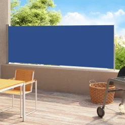 MAISON EXCLUSIVE - Auvent latéral rétractable de patio 200x500 cm bleu