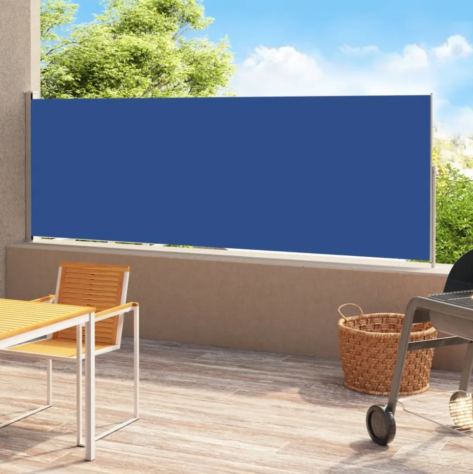 MAISON EXCLUSIVE - Auvent latéral rétractable de patio 200x500 cm bleu