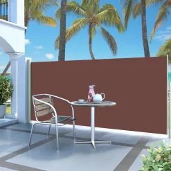 MAISON EXCLUSIVE - Auvent latéral rétractable de patio 140x300 cm marron