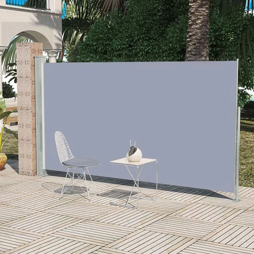 MAISON EXCLUSIVE - Auvent latéral rétractable de patio 160 x 300 cm gris