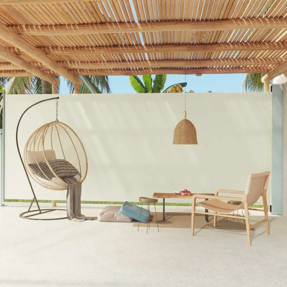 MAISON EXCLUSIVE - Auvent latéral rétractable de patio 220x600 cm crème