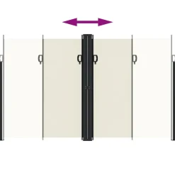 MAISON EXCLUSIVE - Auvent latéral rétractable crème 200x1200 cm