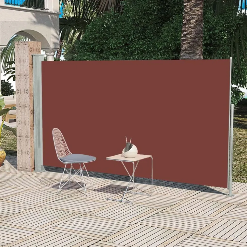 MAISON EXCLUSIVE - Auvent latéral rétractable de patio 160 x 300 cm marron