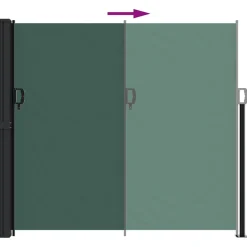 MAISON EXCLUSIVE - Auvent latéral rétractable vert foncé 180x600 cm