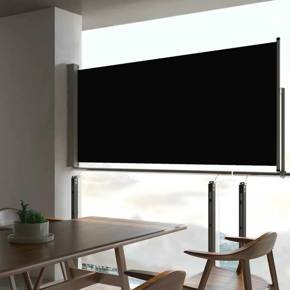 MAISON EXCLUSIVE - Auvent latéral rétractable de patio 60x300 cm noir