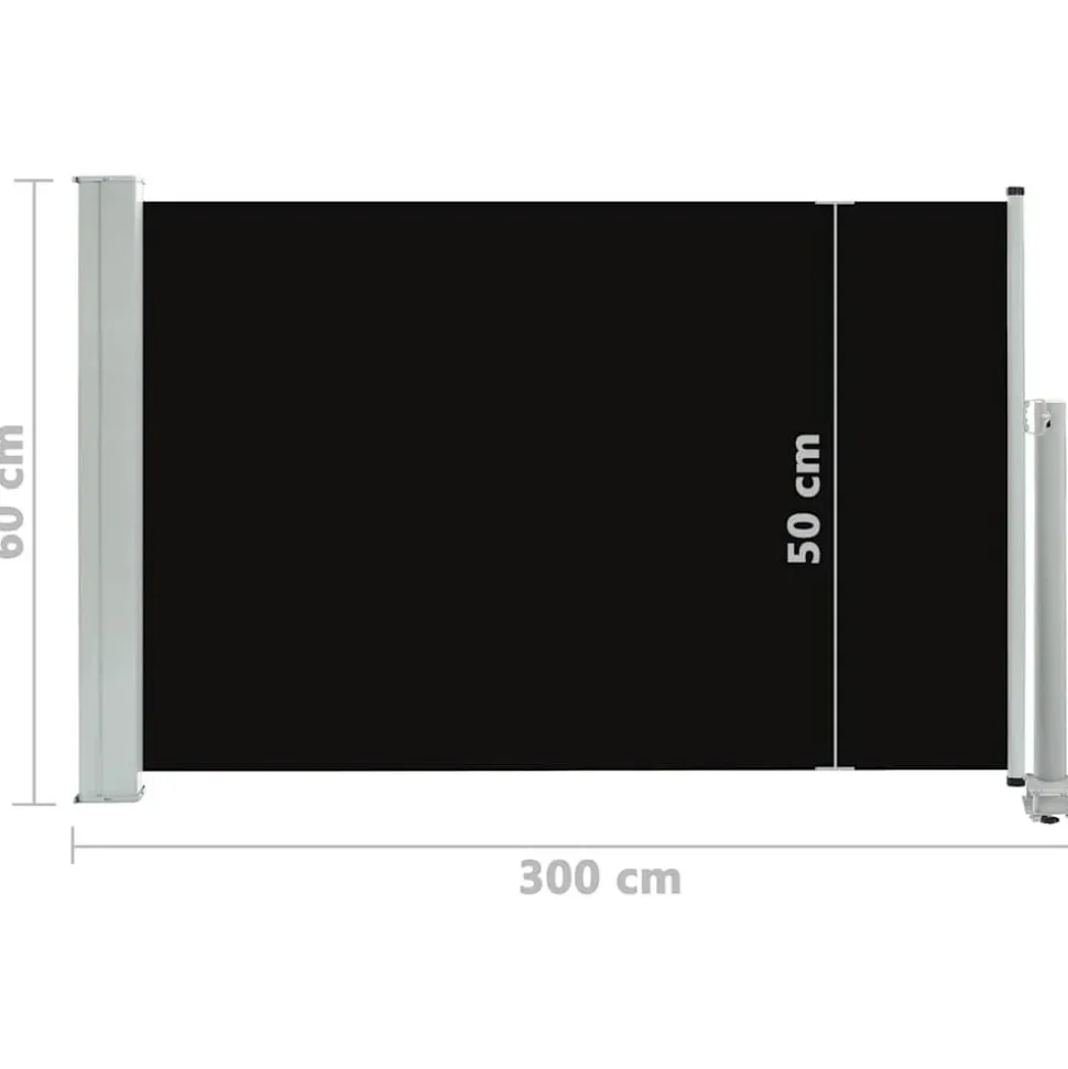 MAISON EXCLUSIVE - Auvent latéral rétractable de patio 60x300 cm noir