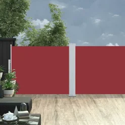 MAISON EXCLUSIVE - Auvent latéral rétractable de patio 170x1200 cm rouge