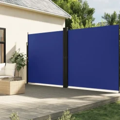 MAISON EXCLUSIVE - Auvent latéral rétractable bleu 200x1200 cm