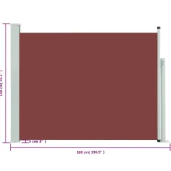 MAISON EXCLUSIVE - Auvent latéral rétractable de patio 140x500 cm marron