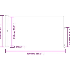 MAISON EXCLUSIVE - Auvent latéral rétractable de patio 160 x 300 cm gris