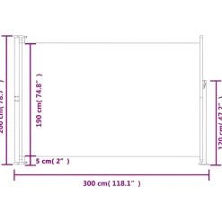 MAISON EXCLUSIVE - Auvent latéral rétractable de patio 200x300 cm noir