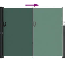 MAISON EXCLUSIVE - Auvent latéral rétractable vert foncé 170x300 cm