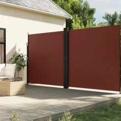 MAISON EXCLUSIVE - Auvent latéral rétractable marron 200x1200 cm
