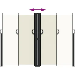 MAISON EXCLUSIVE - Auvent latéral rétractable crème 180x600 cm