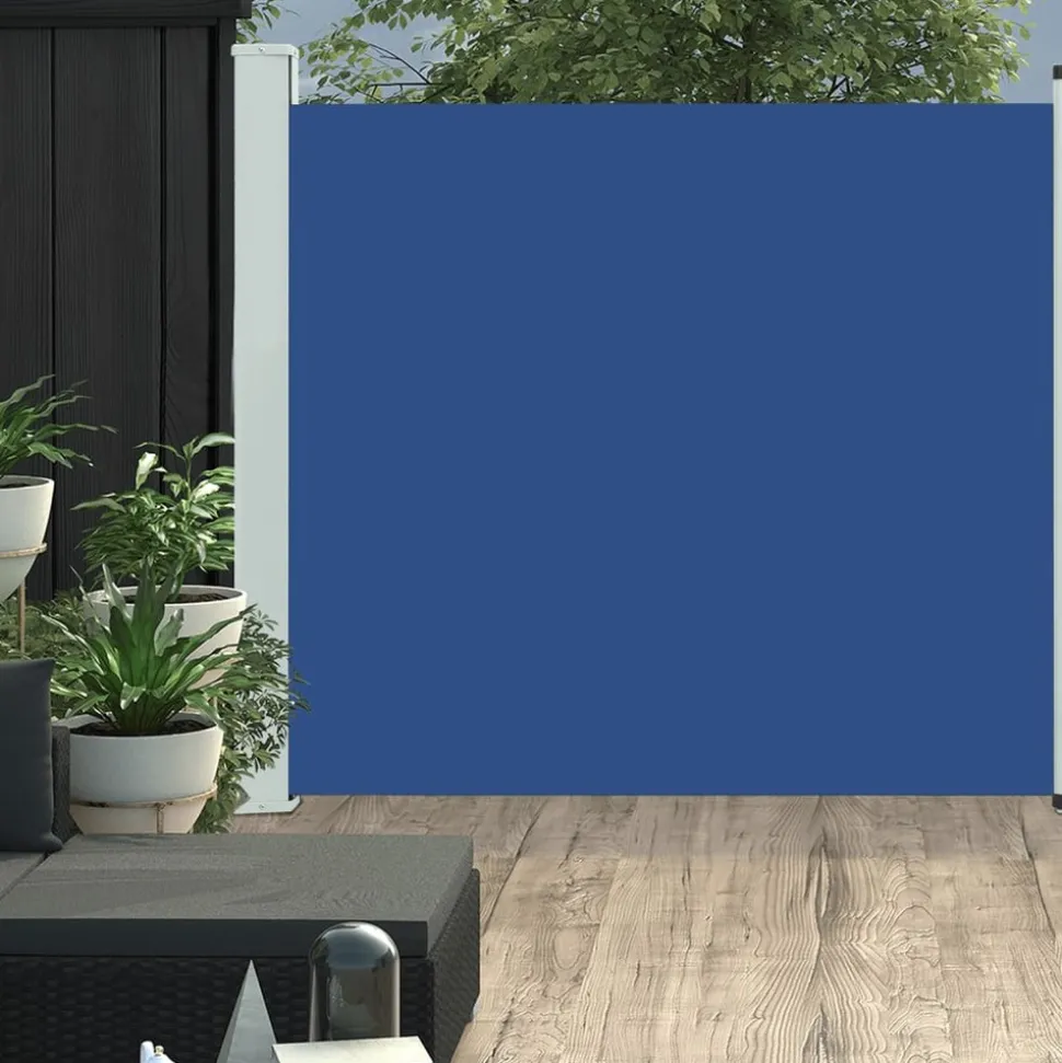 MAISON EXCLUSIVE - Auvent latéral rétractable de patio 170x300 cm bleu