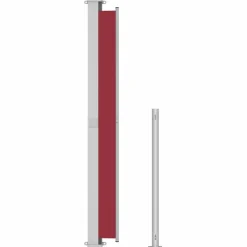 MAISON EXCLUSIVE - Auvent latéral rétractable de patio 220x300 cm rouge