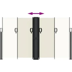 MAISON EXCLUSIVE - Auvent latéral rétractable crème 140x600 cm