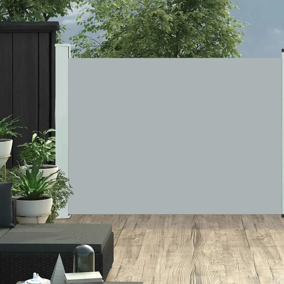 MAISON EXCLUSIVE - Auvent latéral rétractable de patio 100x500 cm gris