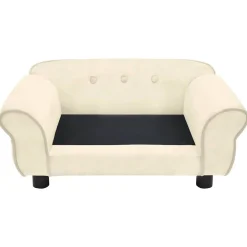 MAISON EXCLUSIVE - Canapé pour chien crème 72x45x30 cm peluche