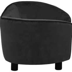 MAISON EXCLUSIVE - Canapé pour chien noir 69x49x40 cm peluche