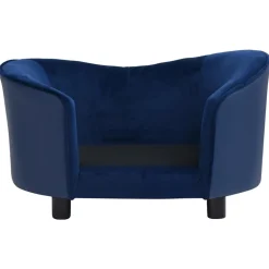 MAISON EXCLUSIVE - Canapé pour chien bleu 69x49x40 cm peluche et similicuir