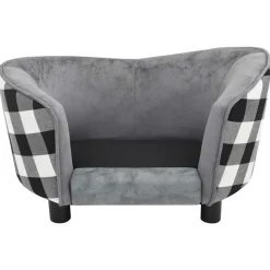 MAISON EXCLUSIVE - Canapé pour chien gris 68x38x38 cm peluche