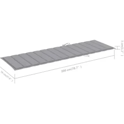 MAISON EXCLUSIVE - Chaise longue double et coussins gris bois de pin imprégné