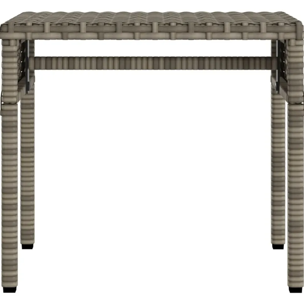 MAISON EXCLUSIVE - Chaise longue avec auvent et table gris résine tressée
