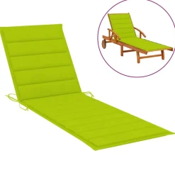 MAISON EXCLUSIVE - Chaise longue double et coussins vert vif bois de pin imprégné