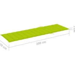 MAISON EXCLUSIVE - Chaise longue double et coussins vert vif bois de pin imprégné