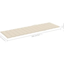 MAISON EXCLUSIVE - Chaise longue de jardin 2 places avec coussins acacia solide