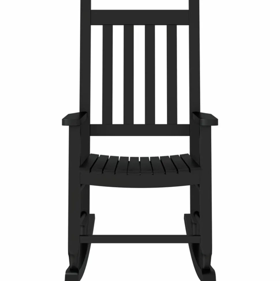 MAISON EXCLUSIVE - Chaise à bascule enfants noir bois de peuplier massif