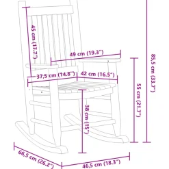 MAISON EXCLUSIVE - Chaise à bascule enfants noir bois de peuplier massif