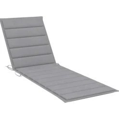 MAISON EXCLUSIVE - Chaise longue avec coussin gris bois de pin imprégné