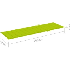 MAISON EXCLUSIVE - Chaise longue double et coussins vert vif bois de pin imprégné