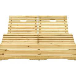 MAISON EXCLUSIVE - Chaise longue double et coussins gris bois de pin imprégné