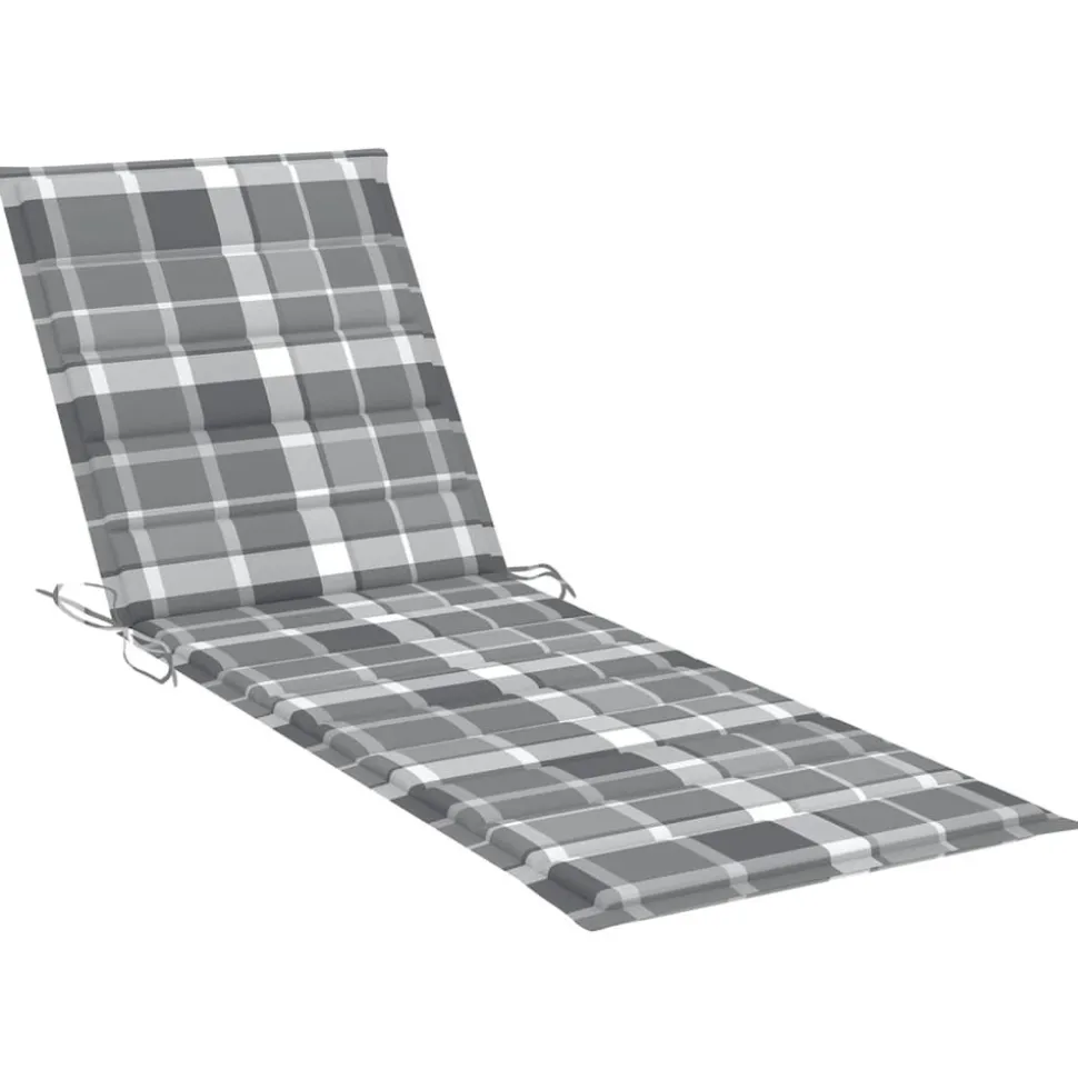 MAISON EXCLUSIVE - Chaise longue de jardin 2 places avec coussin gris acacia
