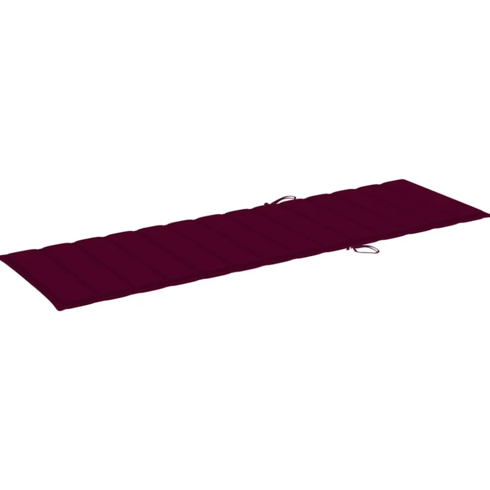 MAISON EXCLUSIVE - Chaise longue double et coussins bordeaux bois de pin imprégné